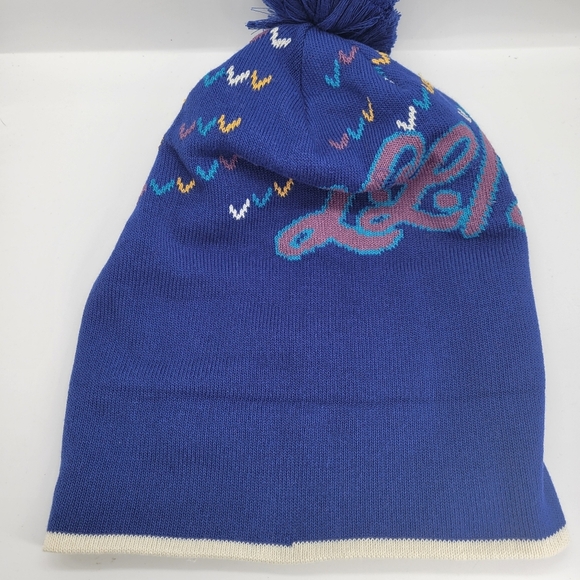 New L.L. Bean Multicolor Vintage Style Retro Beanie OS Pompom Rainbow Unisex - Picture 7 of 9